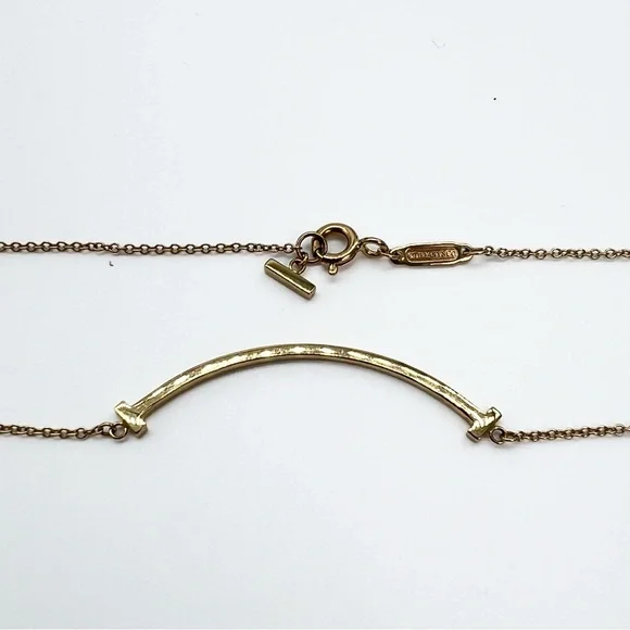 Tiffany & Co. T Smile Yellow Gold Necklace Small with Box - Picture 11 of 14